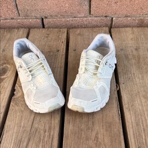 On Running Women's Cream Athletic Shoes Size 7
